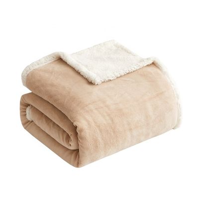Qualität  PORTABLE Custom Luxury Soft Plush Coral Fleece Sherpa Fleece Bed Throw Blankets usine